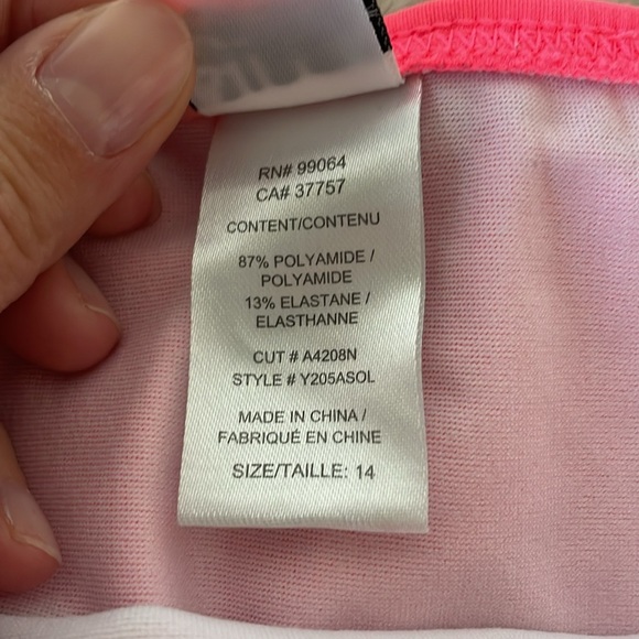 Billabong Coral Pink Fringe Bikini Bottoms Size 14 Swimwear Surf Beach Pool - Picture 3 of 10